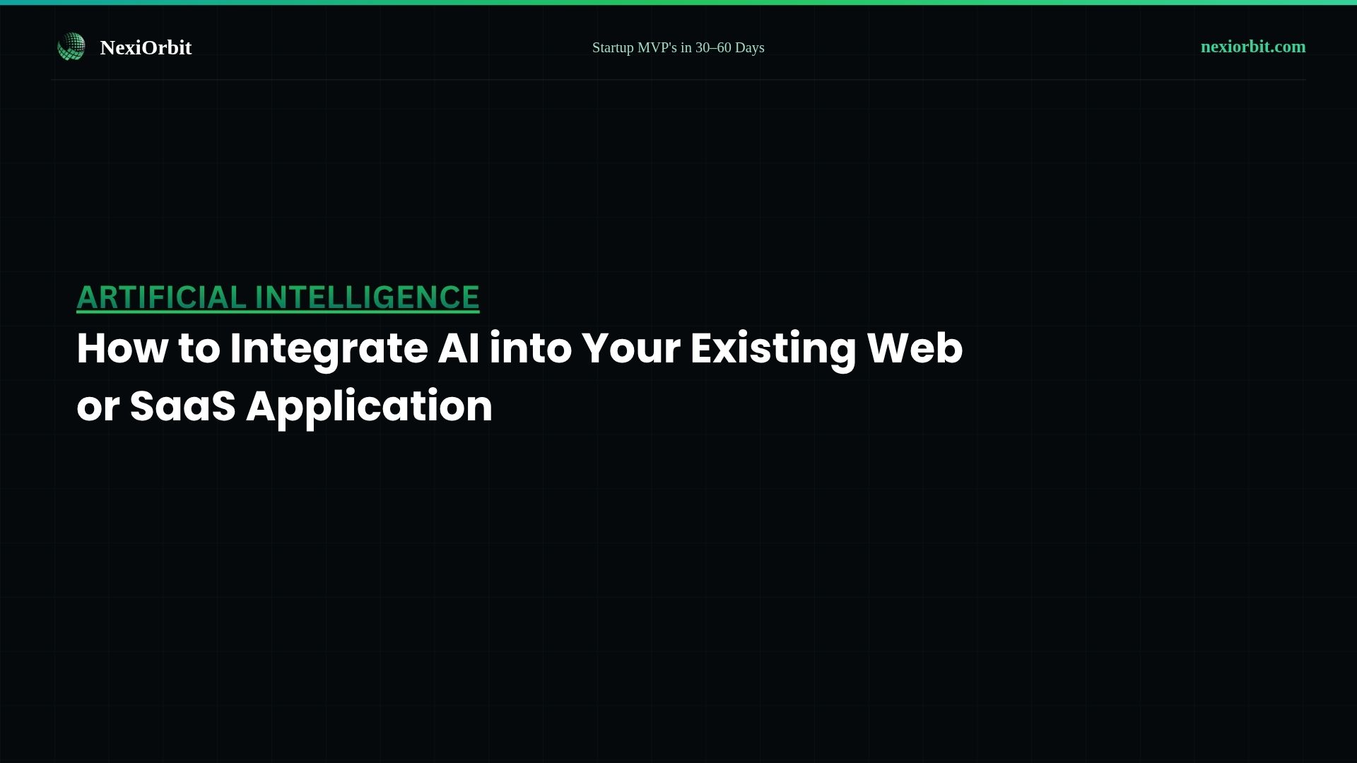 How to Integrate AI into Your Existing Web or SaaS Application